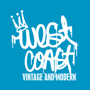 West Coast Vintage & Modern logo design. T-Shirt