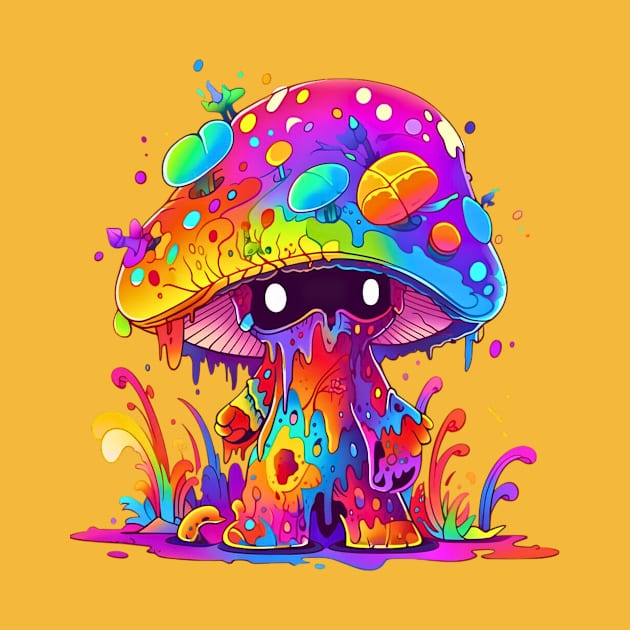 Rainbow Mushroom by Thoru.Art