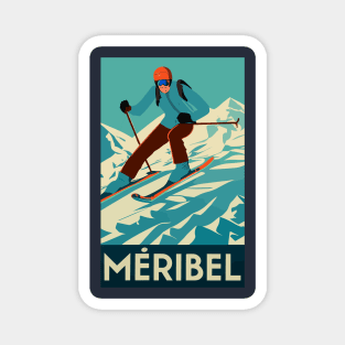 A Vintage Travel Art of Meribel - France Magnet