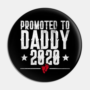 Mens Promoted to Daddy Est. 2020 - Dad to be Baby Announcement Pin