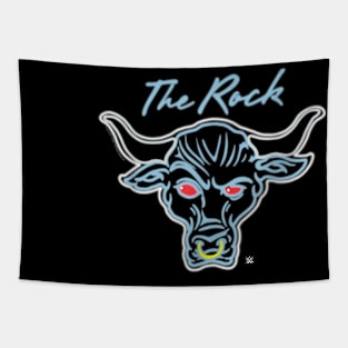 The Rock Bull Neon Tapestry