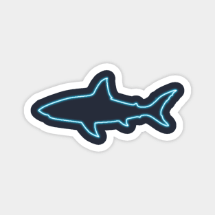 Neon Great White Shark Magnet