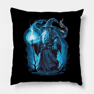 blue wizard Pillow