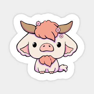 Cute Kawaii Cow - Cream Magnet