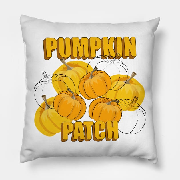 Pumpkin Patch Pillow by Designoholic