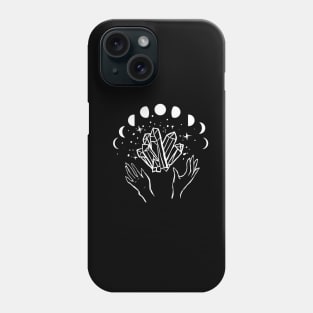 Crystal Spell, Incantation, Moon Phases, Witchy, Gothic, Punk Phone Case