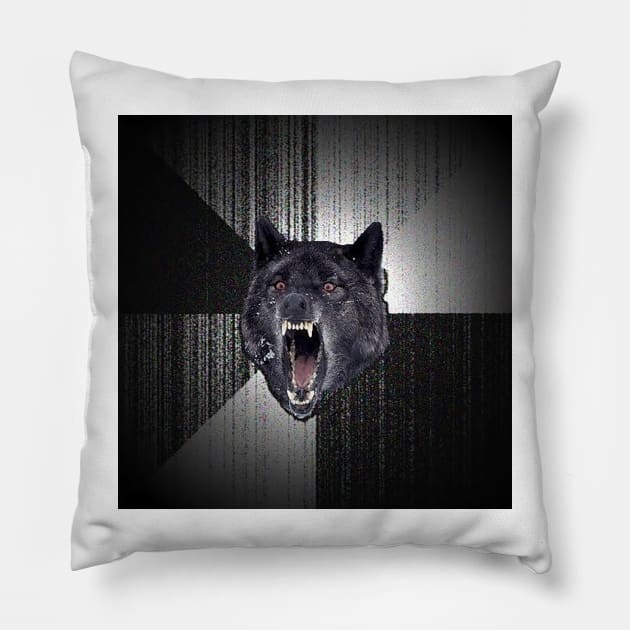 Insanity Wolf Pillow by FlashmanBiscuit