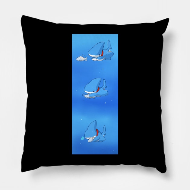 Shark Love Pillow by cristianvan