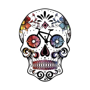 Sugar skull bikes watercolor T-Shirt