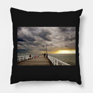 Dusk on St Kilda Pier Pillow