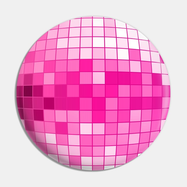 Disco Fever Neck Gator Pink Disco Ball - Disco Woman - Pin