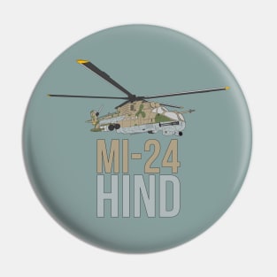 Mi-24 Hind helicopter gunship color version Pin