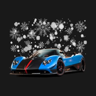 Pagani Zonda Holiday Snowflake Supercar Products T-Shirt