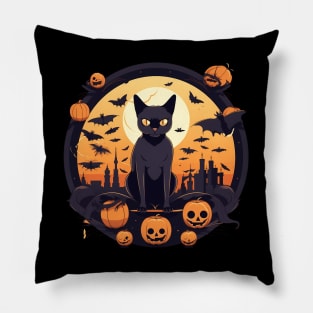 Burmese Cat Halloween, Cat Lover Pillow