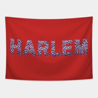 Harlem Texted Based | Purple Leopard Animal Print Design Tapestry