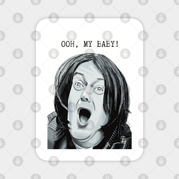 Dara O’Briain Ooh my baby! Magnet by Lucy Chambers Art 