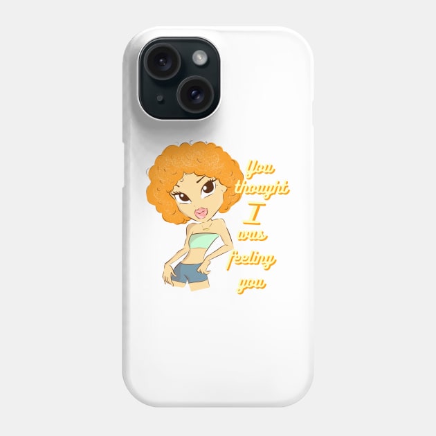 ice spice you thought i was feeling you tiktok viral design cute, fashion Phone Case by artsuhana