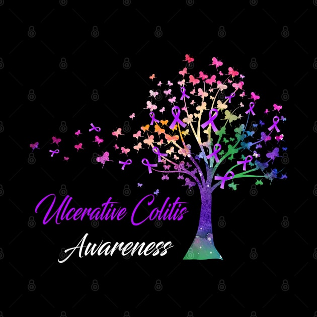 Tree Ribbons Ulcerative Colitis Awareness Support Ulcerative Colitis Warrior Gifts by ThePassion99