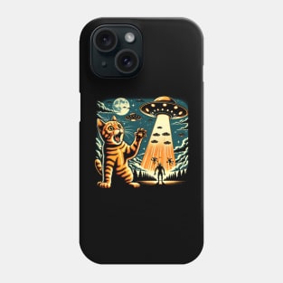 Funny Cat Alien Invasion Phone Case