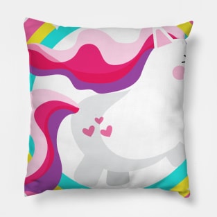 Funny Unicorn Girls Women Kids Pillow