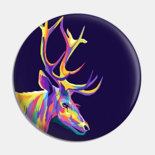 Deer Pop Art Pin