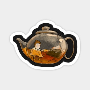 Girl in a teapot Magnet