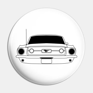 Ford Mustang 67 Black Outline Pin