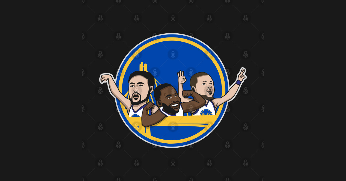 warriors big 3 cartoon style - Golden State Warriors - T-Shirt | TeePublic