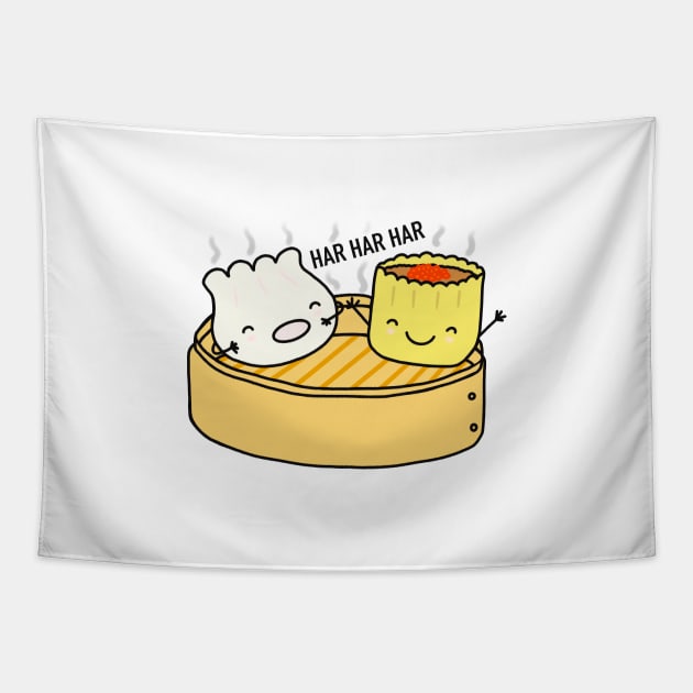 Har Gow Siu Mai. Laugh More Smile More. Tapestry by godelicious