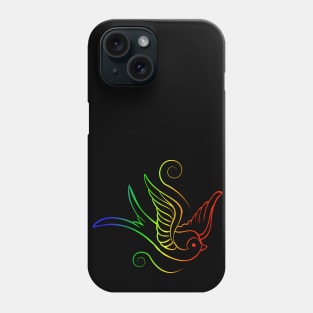 Rainbow Dove for peace in the world Phone Case