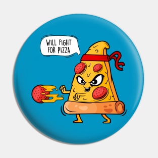 Fight for pizza Pin