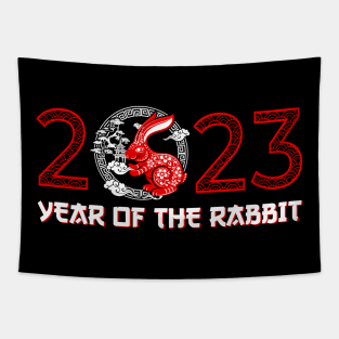 2023 Chinese New Year Yin Yan Year of The Rabbit Zodiac Tapestry