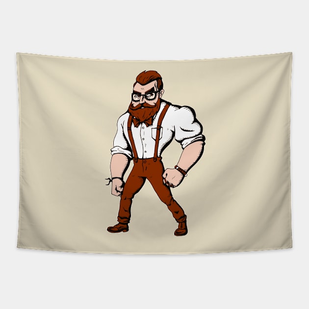 Mister Hipster Tapestry by FieryWolf