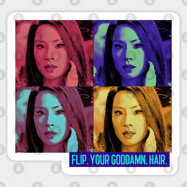 Charlie's Angels: Flip Your GD Hair - Charlies Angels - Sticker | TeePublic Charlie's Angels: Flip Your GD Hair - Charlies Angels - Sticker | TeePublic