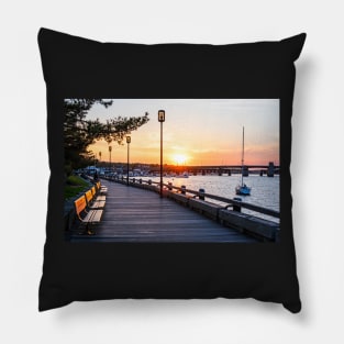 Newburyport MA Sunset Merrimack River Newburyport Turnpike Pillow