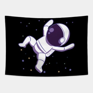 Floating Baby Astronaut Drawing Cartoon Space Design Tapestry