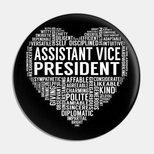 Assistant Vice President Heart Pin