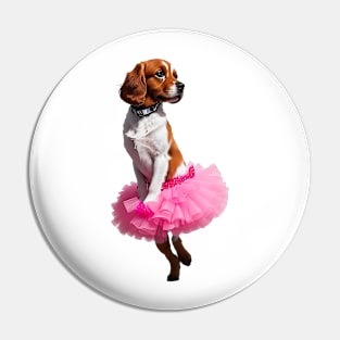 Posing Pretty: Cocker Spaniel Pink Tutu Tee Pin