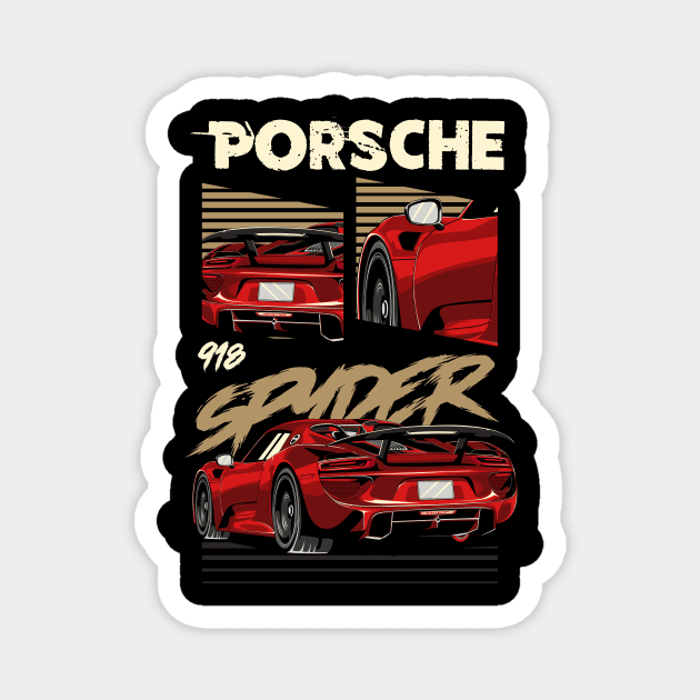 Porsche 918 Magnet by Harrisaputra