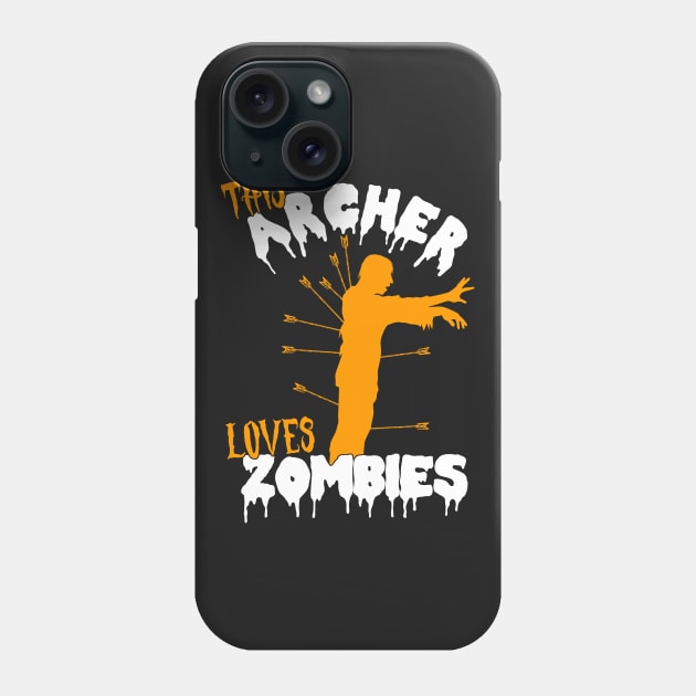 This Archer Loves Zombies - Archer Costume Halloween graphic Phone Case by theodoros20