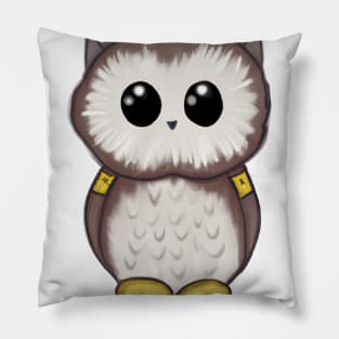 Cute Owl Drawing Pillow