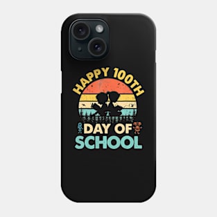 Happy 100Th Day Of School Teacher Reading Book Phone Case