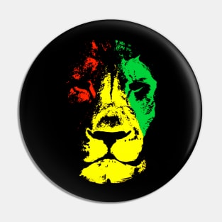 Rastafari Lion Face Rasta Colors Style Pin