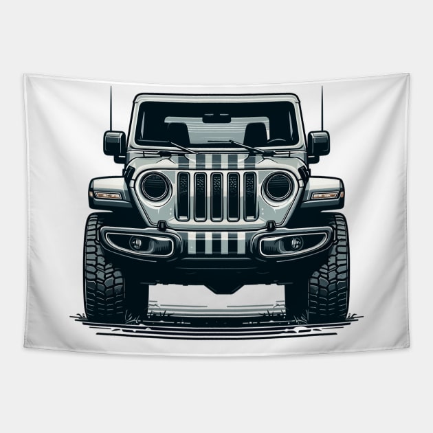 Jeep Gladiator Tapestry by Vehicles-Art