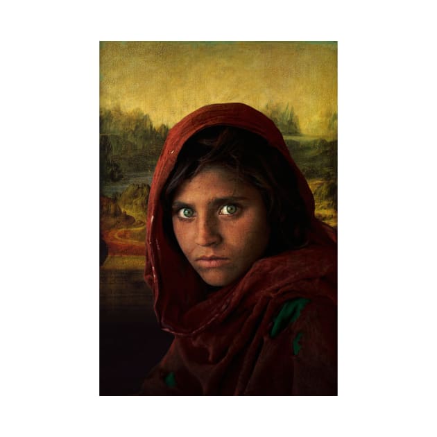 Mona Lisa - Afghan Girl by Paskwaleeno