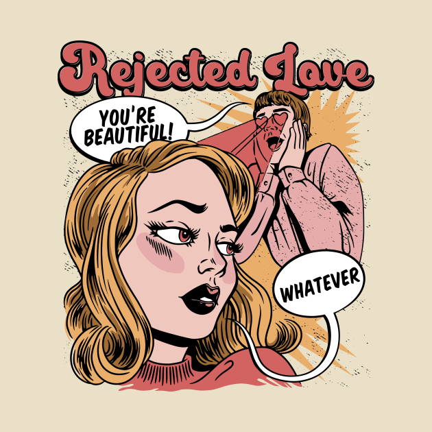 Retro Romance Comic Rejected Love Funny Vintage Comic Cover by SLAG_Creative