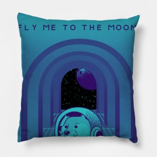 Dogecoin fly to the moon 1 Pillow