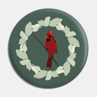 Cardinal in Leaf Ring Pin
