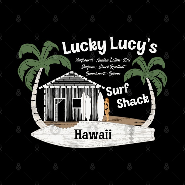 Lucky Lucy's Surf Shack Surfer by SunGraphicsLab