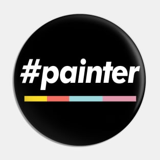 #Painter Hashtag Design Pin